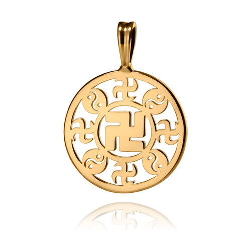Falun Pendant 24kt Yellow Gold 25mm
