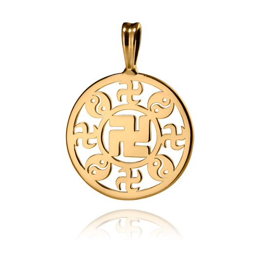 Falun Pendant 24kt Yellow Gold 25mm