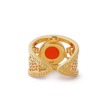 Golden Tang Peony Ring