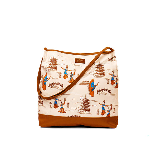 Lantern Grace Tote Bag - Beige