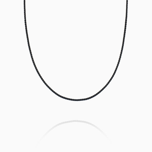 Leather Cord Chain 18kt Yellow Gold Clasp