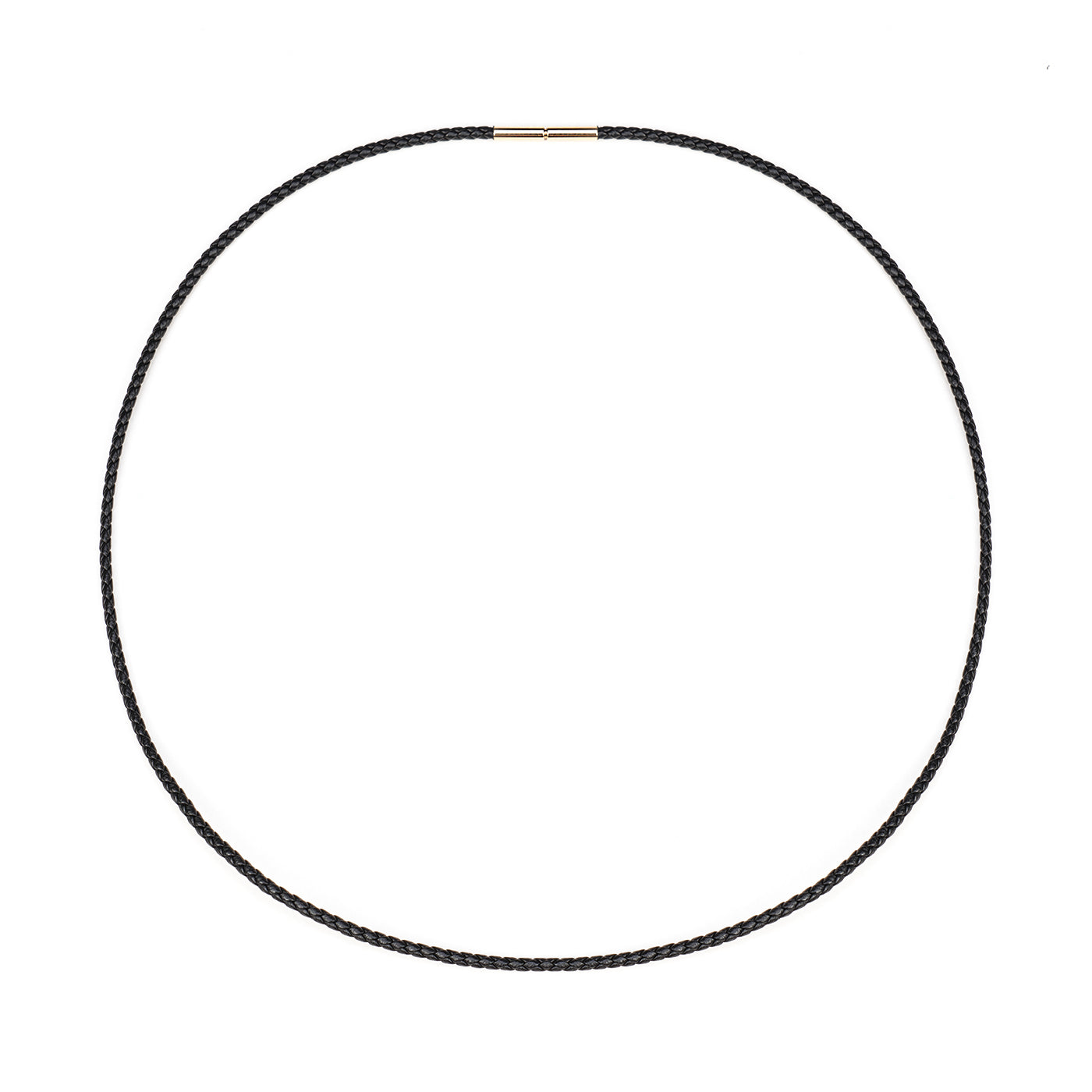 Leather Cord Chain 18kt Yellow Gold Clasp