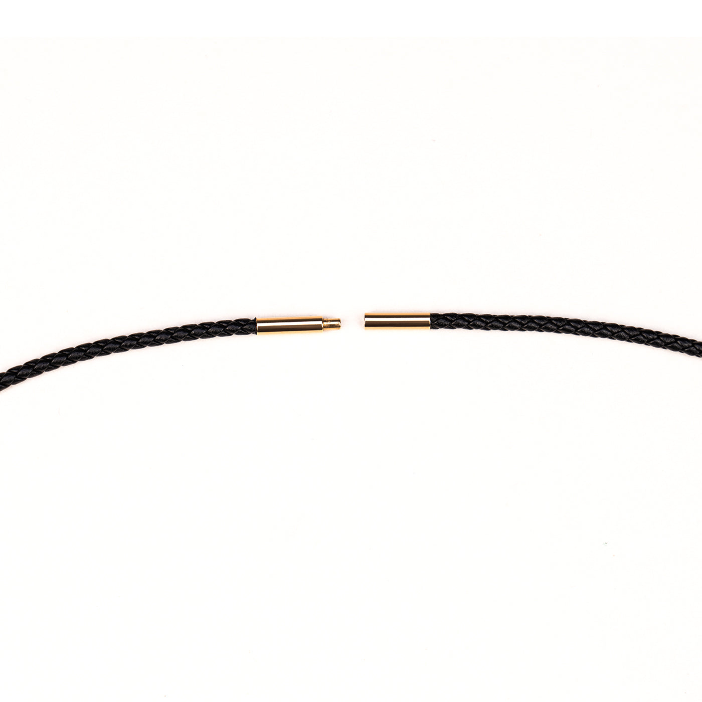 Leather Cord Chain 18kt Yellow Gold Clasp