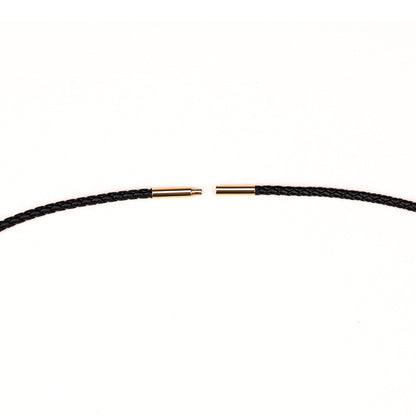 Leather Cord Chain 18kt Yellow Gold Clasp