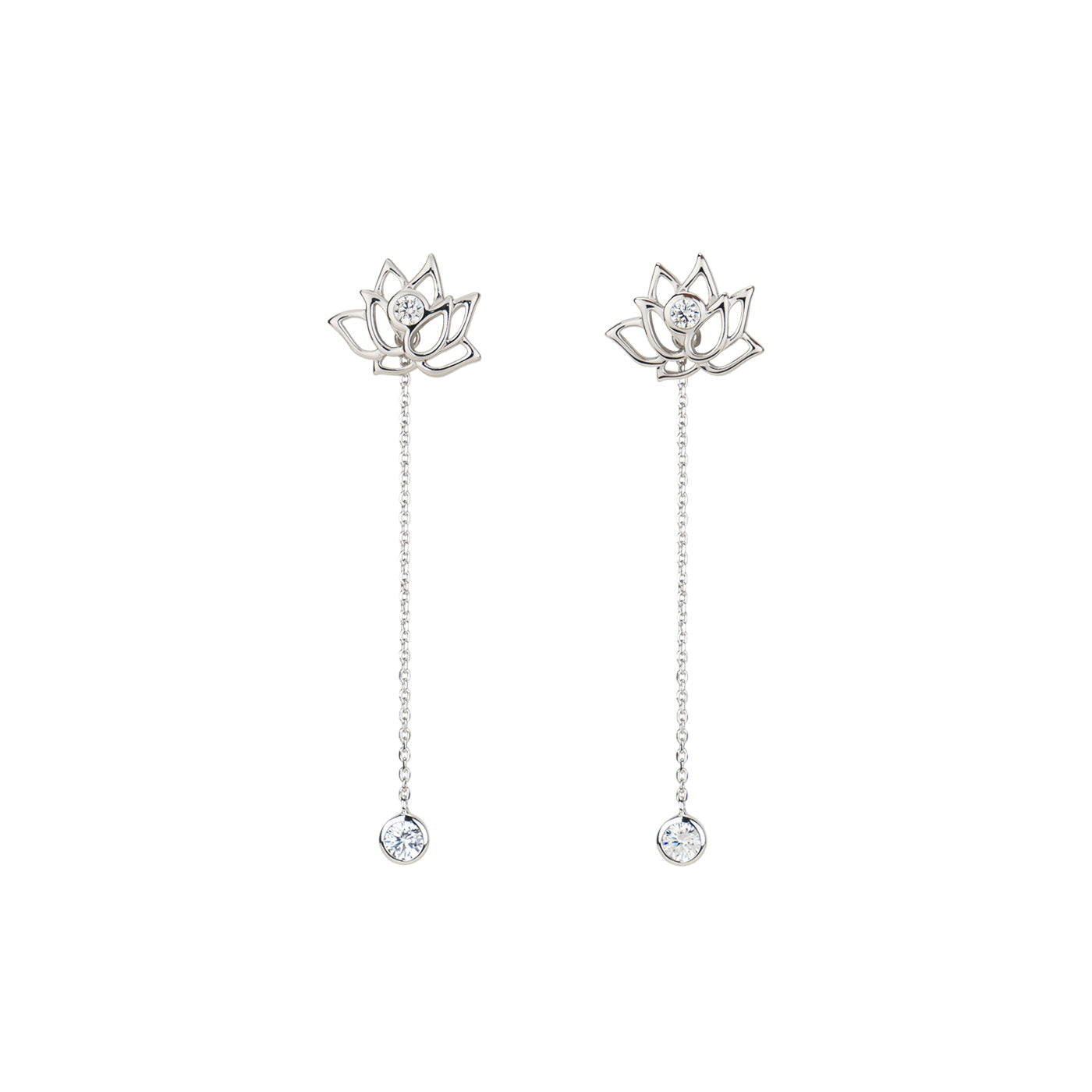 Lotus Fairies Earrings Silver