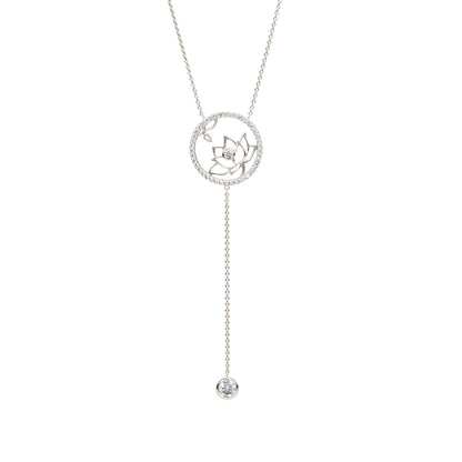 Lotus Fairies Necklace Silver