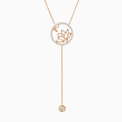 Lotus Fairies Necklace Rose Gold