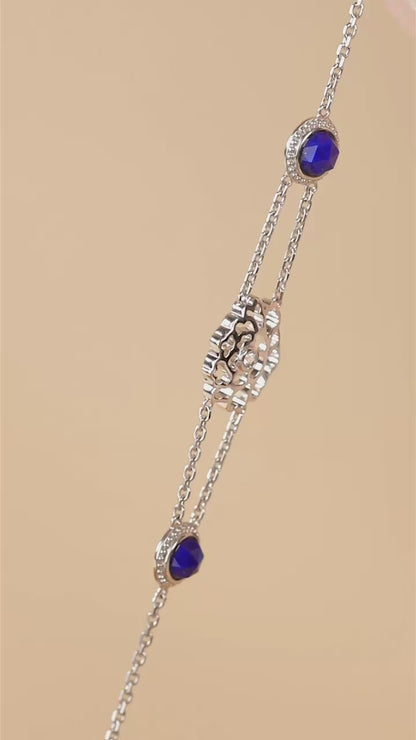 Majestic Tang Peony Classic Bracelet Silver