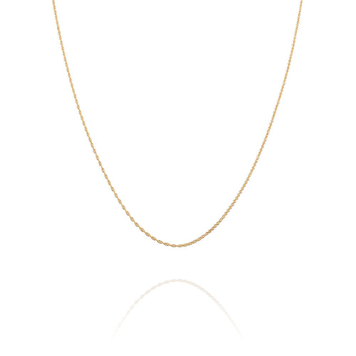 Rope Chain Necklace Gold 18+2