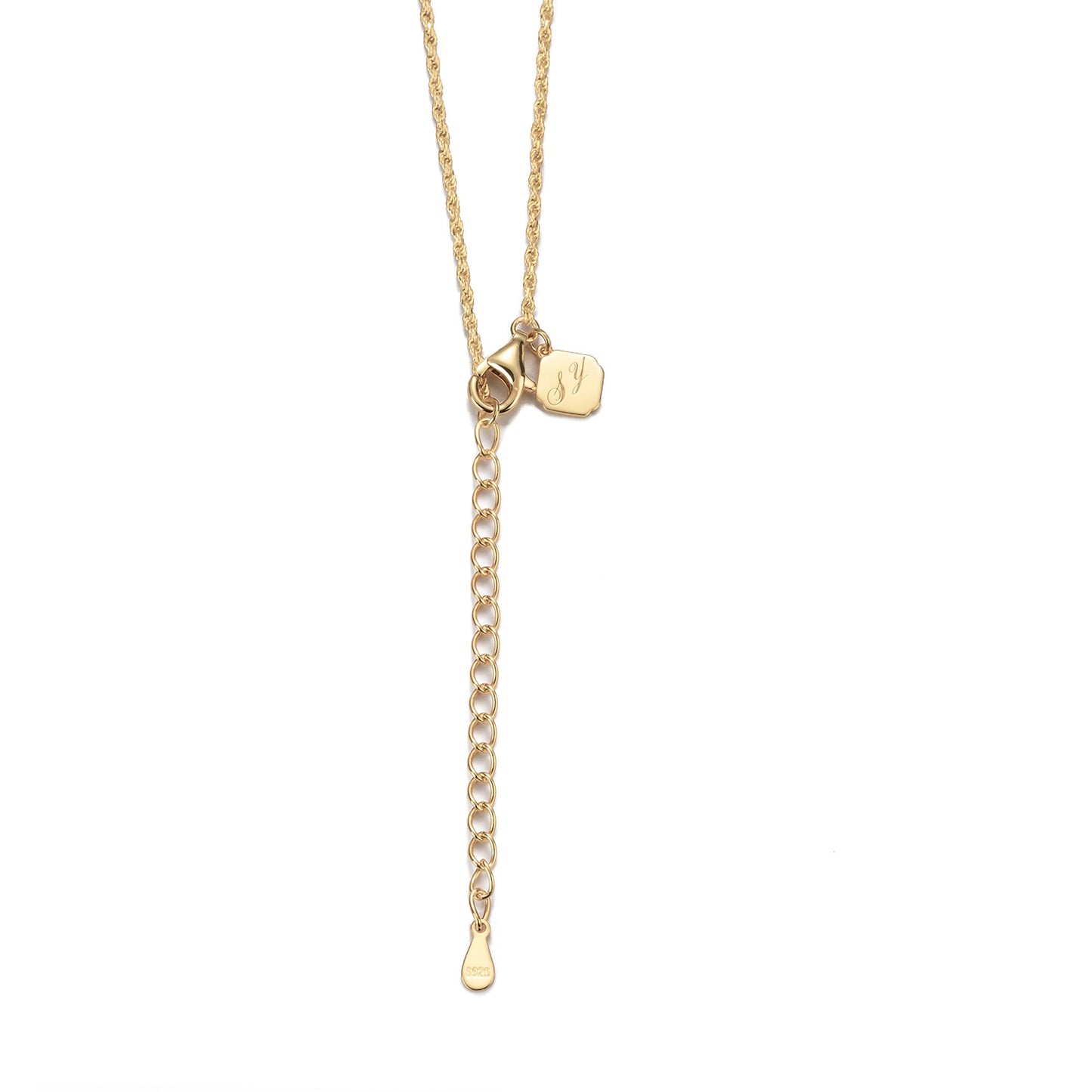 Rope Chain Necklace Gold 18+2