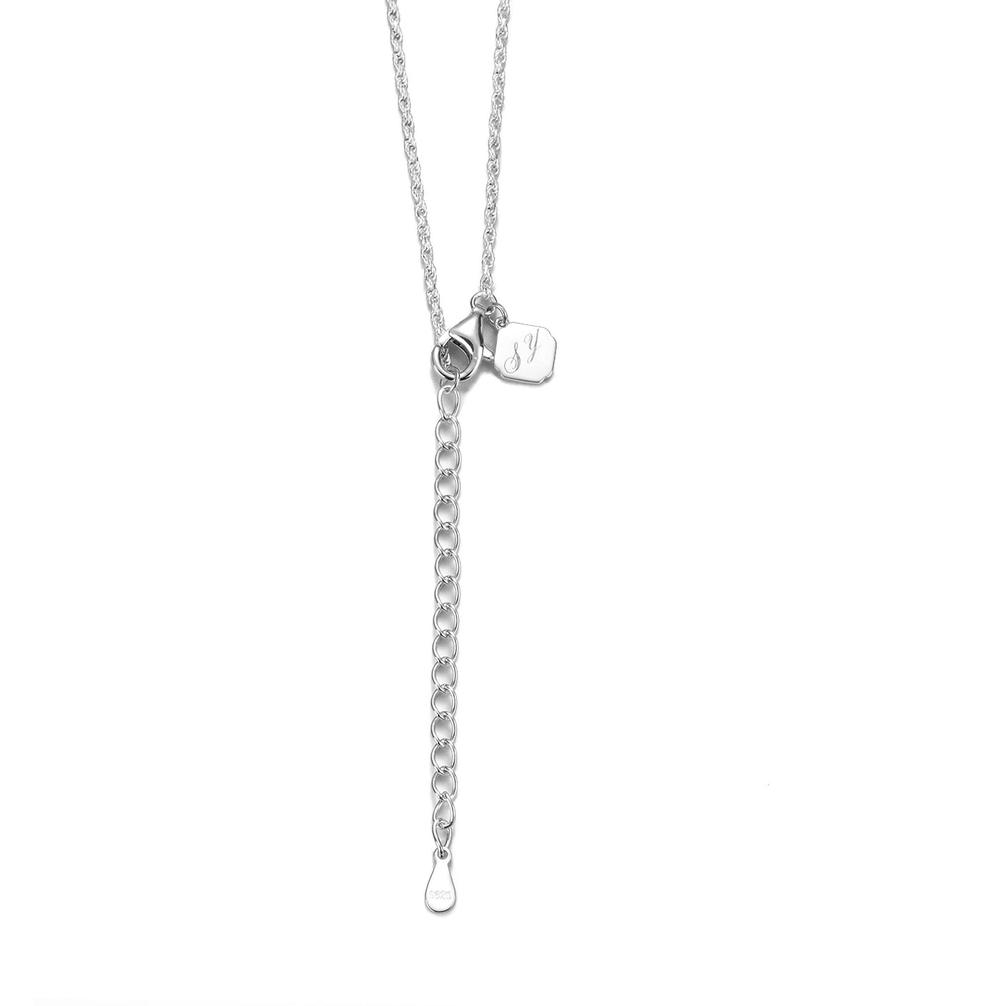 Rope Chain Necklace Silver 18+2