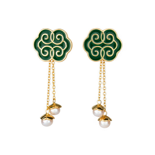 Ruyi Earrings Front View | Shen Yun Collections