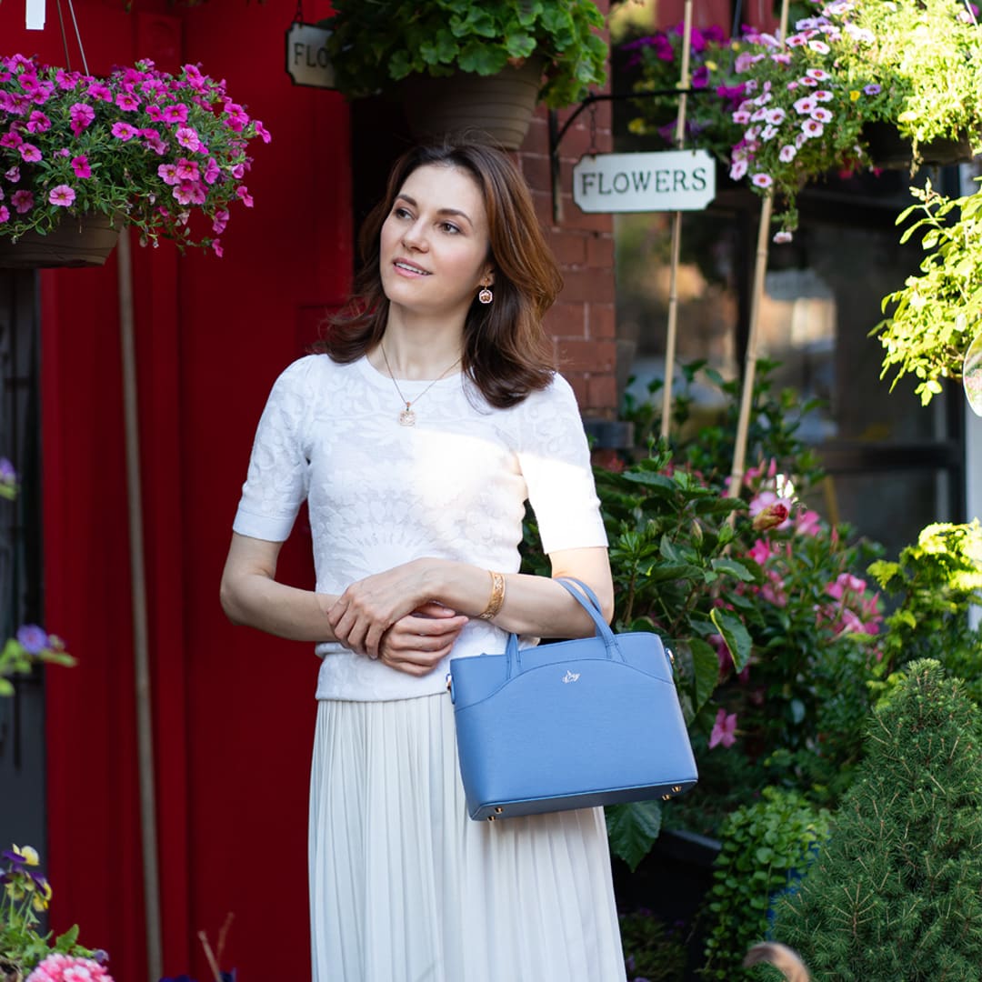 Tang Dynasty Grace Crossbody - Cornflower Blue