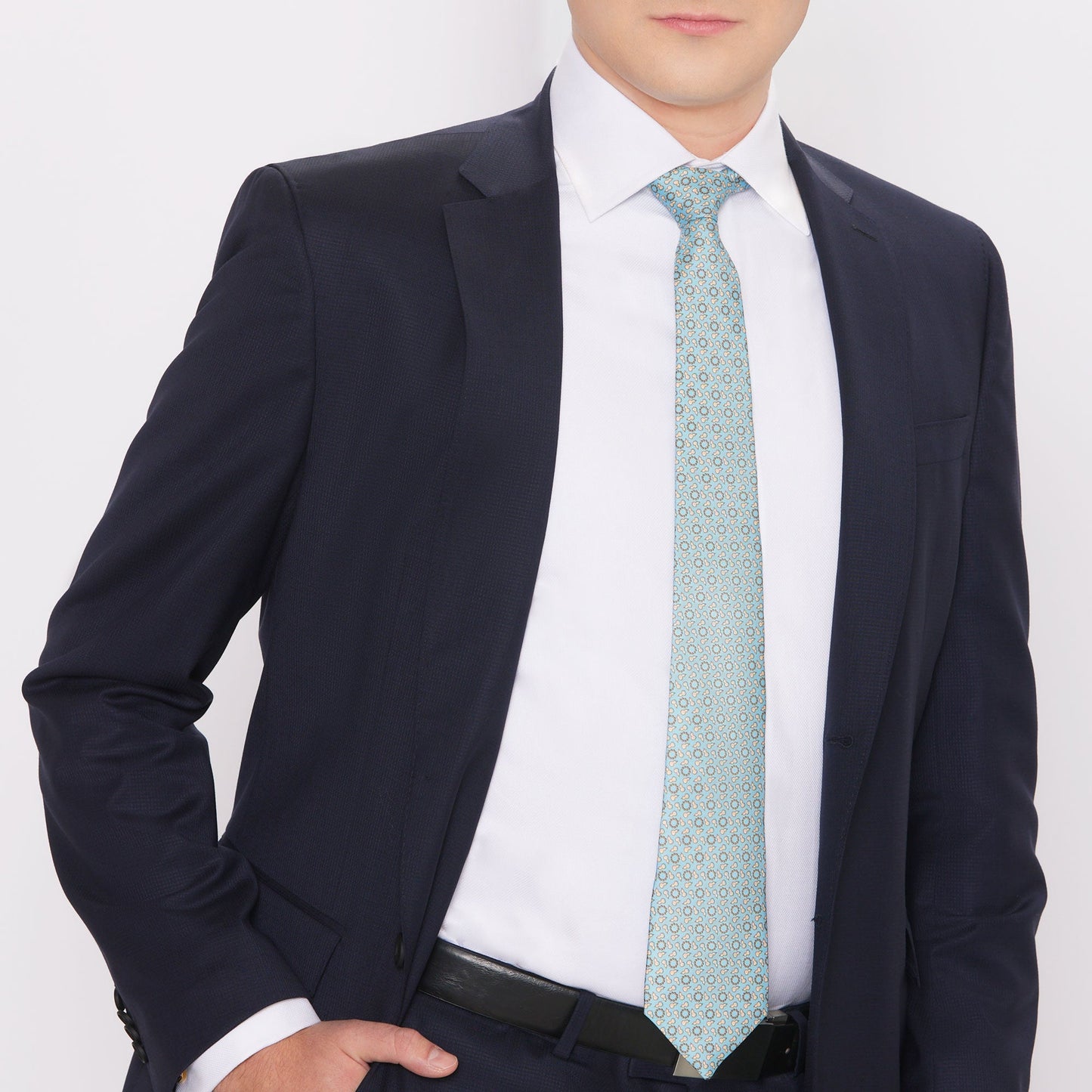 The Heroic Lu Zhishen Tie Light Blue